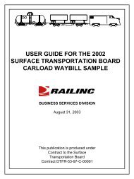 user guide for the 2002 surface transportation board carload waybill ...