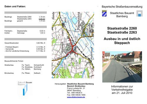 BroschÃ¼re zur Verkehrsfreigabe - Staatliches Bauamt Bamberg ...