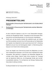 PRESSEMITTEILUNG - Staatliches Bauamt Würzburg