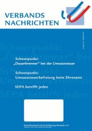 Ausgabe 2/2013 - Steuerberaterverband Schleswig-Holstein