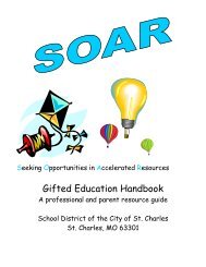 to download the SOAR Handbook - City of St. Charles School District