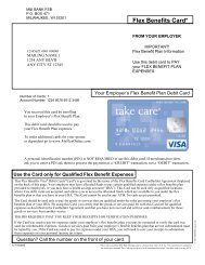 CBIZ Flex Benefits Cardholder Agreement - City of St. Charles ...