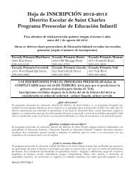 Hoja de INSCRIPCIÃN 2012-2013 Distrito Escolar de Saint Charles ...