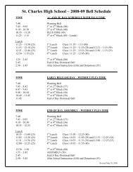 St. Charles High School â 2008-09 Bell Schedule - City of St ...
