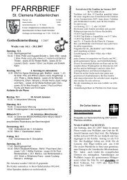 13.01. - 28.01. - St. Clemens Kaldenkirchen