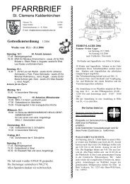 14.01. - 29.01. - St. Clemens Kaldenkirchen