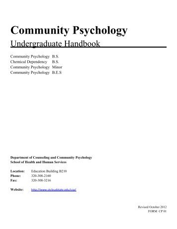 Community Psychology - St. Cloud State University