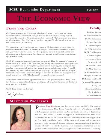 THE ECONOMIC VIEW - St. Cloud State University