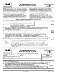 IRS form W-4P - Department of Retirement Systems