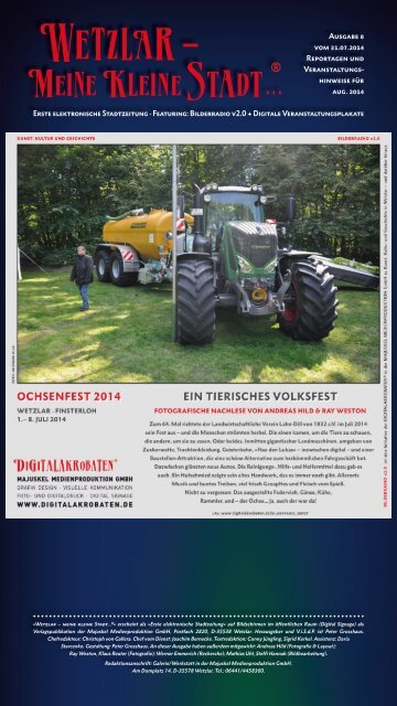 Wetzlar - meine kleine Stadt...® / Ausgabe Nr. 8 vom 02.08.2014