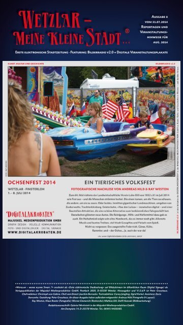 Wetzlar - meine kleine Stadt...® / Ausgabe Nr. 8 vom 02.08.2014