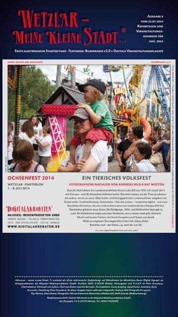 Wetzlar - meine kleine Stadt...® / Ausgabe Nr. 8 vom 02.08.2014