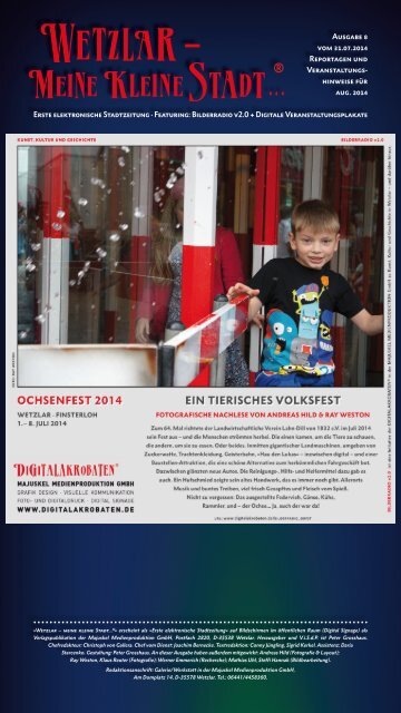 Wetzlar - meine kleine Stadt...® / Ausgabe Nr. 8 vom 02.08.2014