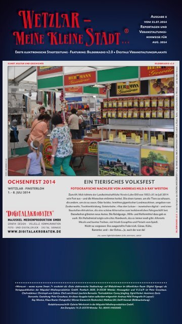 Wetzlar - meine kleine Stadt...® / Ausgabe Nr. 8 vom 02.08.2014