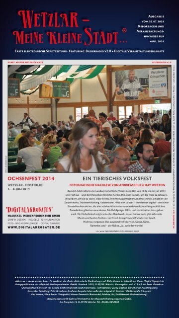 Wetzlar - meine kleine Stadt...® / Ausgabe Nr. 8 vom 02.08.2014