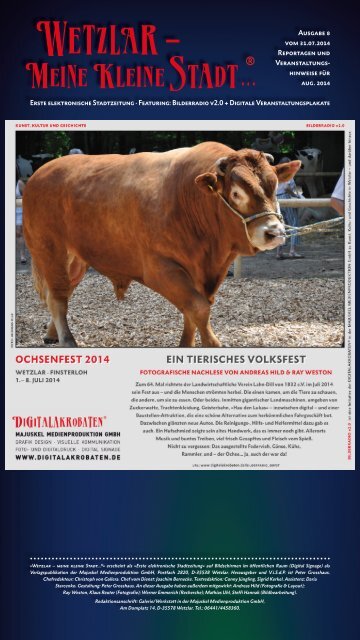 Wetzlar - meine kleine Stadt...® / Ausgabe Nr. 8 vom 02.08.2014