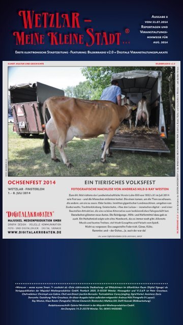 Wetzlar - meine kleine Stadt...® / Ausgabe Nr. 8 vom 02.08.2014