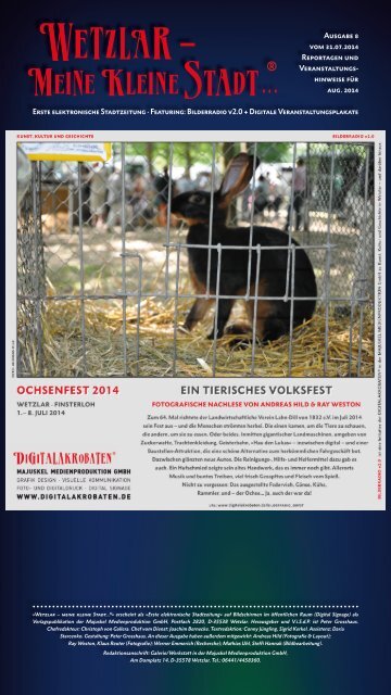 Wetzlar - meine kleine Stadt...® / Ausgabe Nr. 8 vom 02.08.2014