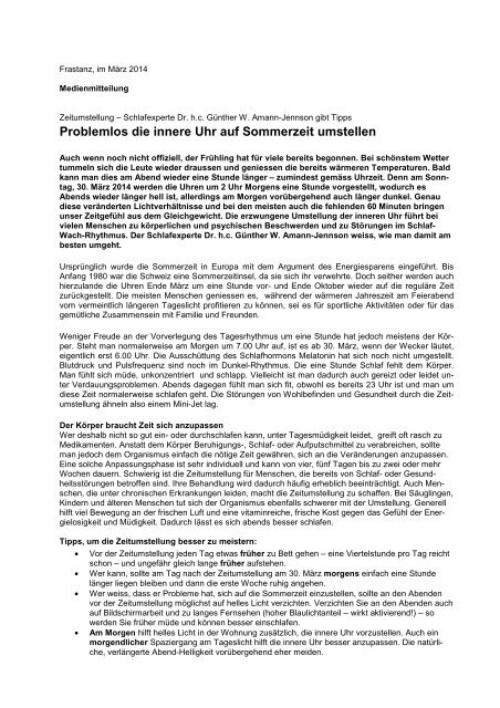 Problemlos Die Innere Uhr Auf Sommerzeit Umstellen