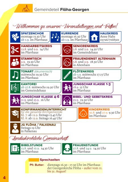 KIRCHGEMEINDEBRIEF Aug. / Sept. 2014