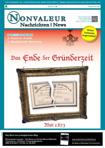 NONVALEUR Nachrichten | News – Ausgabe 5/2014 – Das Ende der Gründerzeit