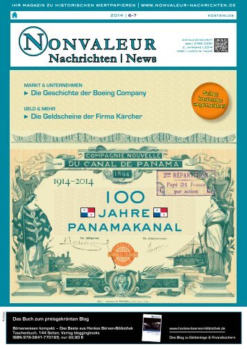 NONVALEUR Nachrichten | News – Ausgabe 6-7/2014 – 100 Jahre Panamakanal