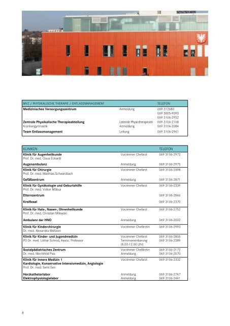 Patientenratgeber Klinikum Frankfurt Höchst