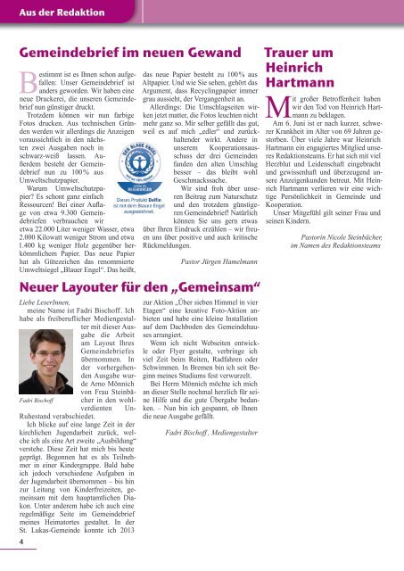 GEMEINSAM Nr. 28, September bis November 2014