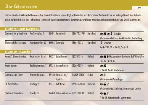 Der Bio-Einkaufsführer für das Allgäu