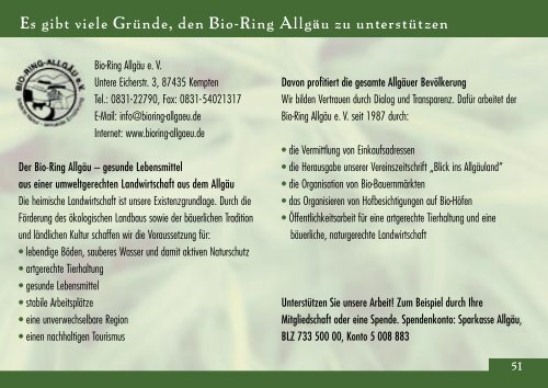 Der Bio-Einkaufsführer für das Allgäu