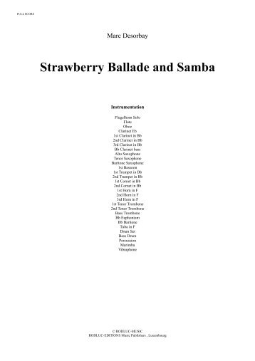 Strawberry Ballade and Samba