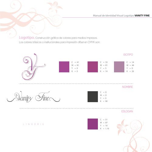 Manual de Identidad Corporativa - Vanity Fine