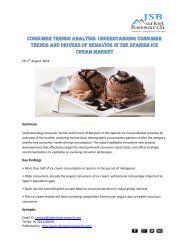 JSB Market Research - Consumer Trends Analysis: Understanding Consumer Trends and Drivers of Behavior in the Spanish Ice Cream Market