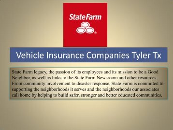 Vehicle Insurance Companies Tyler Tx