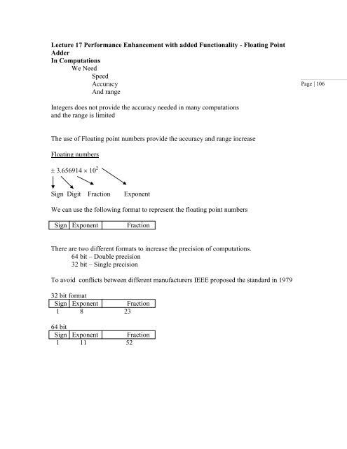 Lecture Notes for Computer Architecture II - St. Cloud State University