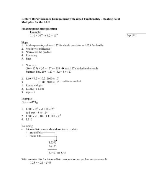 Lecture Notes for Computer Architecture II - St. Cloud State University