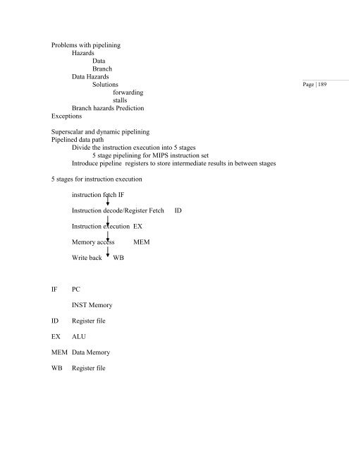 Lecture Notes for Computer Architecture II - St. Cloud State University