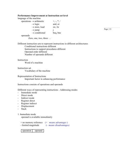 Lecture Notes for Computer Architecture II - St. Cloud State University