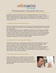 Professional Locksmith Services