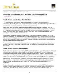 Policies and Procedures: A Credit Union Perspective - STC SIGs