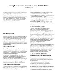 Making Documentation Accessible to Users With Disabilities