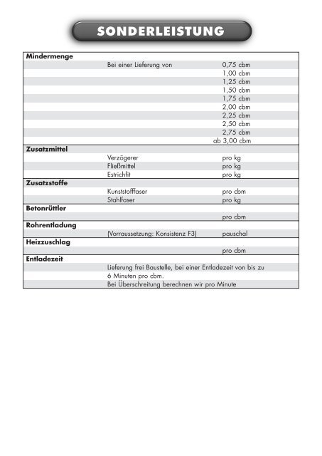 Englert Preisliste 2012 - bei ENGLERT-BETON