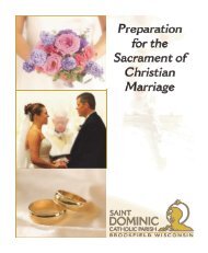 Preparation for the Sacrament of Marriage Booklet - St. Dominic ...