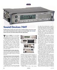 Sound Devices 744T - Resolution