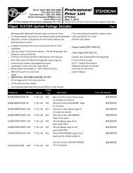 Clipper 312/324 System Package Includes: - Steadicam