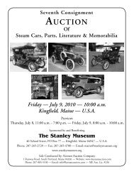 AUCTION - The Steam Car Club of Great Britain