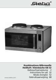 STEBA Kombinations-Mikrowelle Heisluft/KleinkÃ¼che KB 52