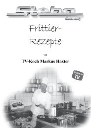 Rezepte fÃ¼r STEBA-Fritteusen