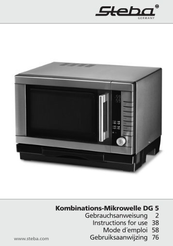 Kombinations-Mikrowelle DG 5 Gebrauchsanweisung 2 ... - Steba