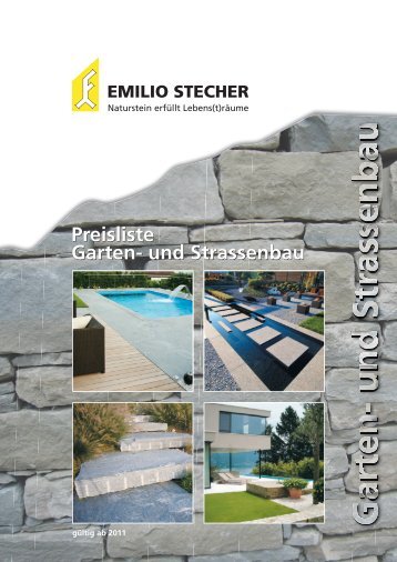 Garten- und Strassenbau Preisliste - Emilio Stecher AG